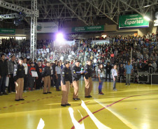 Mais de cinco mil atletas de 12 a 14 alunos disputam a Etapa Final – Classe B dos Jogos Escolares do Paraná até o dia 06 de julho. <br />
<br />
Veja mais fotos em: <a href=" http://www.flickr.com/photos/flavioarns/sets/72157634384516063/" target="_blank"> http://www.flickr.com/photos/flavioarns/ </a>