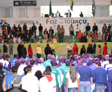 A cerimônia de abertura foi realizada na sexta-feira (09) e contou com a participação de alunos dos 32 Núcleos Regionais de Educação.