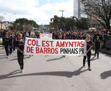 Mais de 1,5 mil alunos de escolas públicas participaram do desfile de 7 de Setembro na Avenida Cândido de Abreu, em Curitiba.<br />
<br />
Veja mais fotos em: <a href=" http://www.flickr.com/photos/flavioarns/sets/72157635424221038/" target="_blank"> http://www.flickr.com/photos/flavioarns</a>