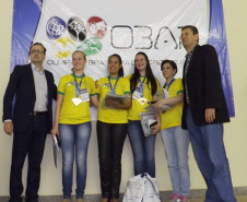 2º lugar: Ana Paula Heck Schneider, Tatiana Cristina Roque e Vanessa Larissa Manuel de Souza, orientadas pela professora Sandra Regina Fernandes Iora.