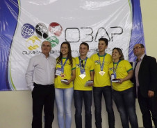 14º lugar: Valéria Gorczewski Graeff, Walter Onofre Valiate e Luis Felipe Pech orientados pela professora Fabiane Lodi.