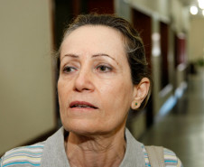 Palestra sobre capacitação para a Olimpíada de Língua Portuguesa – Escrevendo o futuro, no Hotel Centro Europeu, na foto, Laura Maria de Andrade da Silva. 25-10-13. 