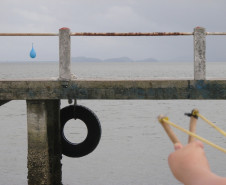 Uso de drogas e cultura caiçara foram temas abordados durante a programação, que contou com a participação da comunidade da Ilha.