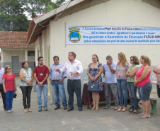 Ele assinou a ordem de serviço para reconstrução da Escola Estadual Professora Hercília de Paula e Silva, em Carlópolis, no Norte do estado.
