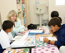 Hospital Infantil Waldemar Monastier, na foto aulas do Sareh.18-02-14.