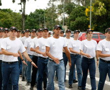 Alunos Soldados da Polícia Militar no curso do BPEC. 24-02-14.