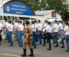Alunos Soldados da Polícia Militar no curso do BPEC. 24-02-14.