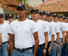 Alunos Soldados da Polícia Militar no curso do BPEC. 24-02-14.