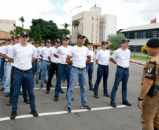 Alunos Soldados da Polícia Militar no curso do BPEC. 24-02-14.
