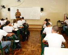 Alunos Soldados da Polícia Militar no curso do BPEC. 24-02-14.