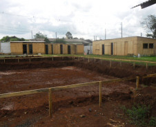 Obras de terraplenagem do Centro Estadual de Educação Profissional de Ibiporã.  