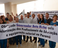 Governador visitou obras do Centro Estadual de Educação Profissional do Sudoeste e do Colégio Estadual Eduardo Virmond Suplicy. 14/03/2014. 