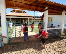 Escola Indígena Cacique Koféj, em São Jerônimo da Serra. 14-03-14.