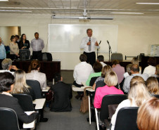 O novo secretário de Estado da Educação, Paulo Schmidt, se reuniu com chefes dos Núcleos Regionais, diretores e coordenadores da secretaria.