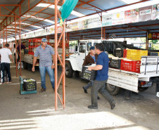 Distribuição da merenda escolar na Cooperativa de Produção e Comercialização dos Agricultores Familiares de Ibaiti (Coompetir). 01-04-14.  
