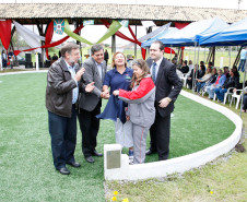 Entrega de quadra de golf 7 no complexo de Esportes do Tarumã. 16-04-14.