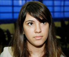 Palestras no CEEP Curitiba para alunos do último ano sobre empregos, na foto a aluna Thalyta Jeneski. 08-05-14.  