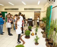 Colégio Estadual Olindamir Merlin Claudino, professora Giovana Aparecida Pereira Bento realiza projeto "Vermicompostagem: raspas e restos fazem a diferença”. 08-05-14 