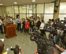 Governador assinou ordens de serviços para obras de novas estruturas para duas escolas: o Jardim Canadá, em Cascavel, e o Dilma Angélico, em Catanduvas.16/05/2014.