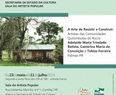 Exposição Quilombolas na Sala do Artista Popular.
Curitiba, 19 de maio de 2014.