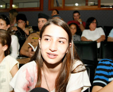 Entrega das medalhas da Olimpíada Brasileira de Matemática das Escolas Públicas (OBMEP), na foto Emanuela Pinheiro Quirrenbach. 21-05-14.
