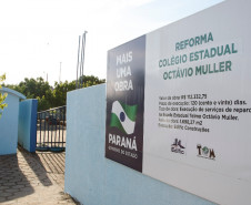Colégio Estadual Octavio Muller recebeu verba descentralizada para reforma. 15-05-14.