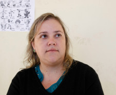Novo Colégio Estadual Jardim Canadá, em Cascavel, na foto a professora Mariza Marcolin Rodrigues. 28-05-14.  