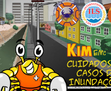 Cuidados em Casos de Inundações, animação da Coordenação de Produções Multimídia.