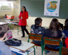 Na foto, alunos do Colégio Estadual do Campo do Rio Vermelho.