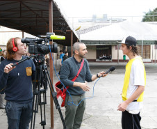 Colégio Estadual Dom Pedro II no bairro Batel recebe a equipe de reportagem da Agência Internacional Associated Press. 06-06-14.