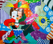 Colégio Estadual Senador Manoel Alencar Guimarães, exposição com o tema da Copa do Mundo 2014 no Brasil. 11-06-14.