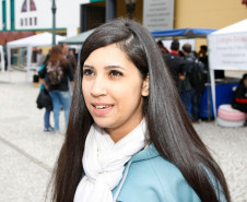 Mais de cinco mil pessoas visitaram a primeira Feira de Profissão da Secretaria Estadual da Educação realizada nesta sexta-feira (14), em Curitiba. Na foto Kendell Khouri. 14-11-14.