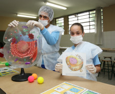 Atividade proporcionou aos alunos oportunidade de realizarem pesquisas e orientarem visitantes sobre o combate a epidemias.