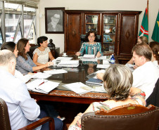 A secretária de Estado da Educação, professora Ana Seres, realizou nesta terça-feira (12) uma reunião de diretoria para debater o orçamento da pasta para este ano. Também fizeram parte da pauta a distribuição de aulas para o ano letivo de 2016, o reajuste de 10,67% concedido aos servidores, entre outros assuntos.