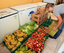 Nessa terça-feira (8), a Associação para o Desenvolvimento da Agroecologia do Paraná (Aopa) de Colombo, na Região Metropolitana de Curitiba, entregou bananas, maçãs, acelga, repolho, cebolinha verde e beterraba ao Colégio Estadual Zumbi dos Palmares, no mesmo município. 