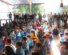Treinamento do programa Brigadas Escolares - Defesa Civil na Escola realizado no Colégio Estadual Guilherme de Almeida e Colégio Estadual Humberto de Campos, do Núcleo Regional de Educação (NRE) de Francisco Beltrão.