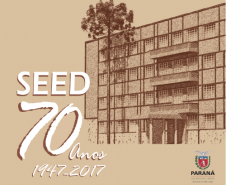 Este ano, a Secretaria de Estado da Educação (SEED) completa 70 anos. Para marcar a data, estão programadas várias atividades ao longo do ano, que serão divulgadas em breve. O objetivo é retratar o histórico da Secretaria e seu papel na evolução da educação básica no Paraná desde 1947 até hoje.