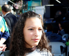 No Instituto de Educação Erasmo Pilotto, no Centro de Curitiba, aproximadamente 50 estudantes do 1° ano do ensino médio participaram dos debates