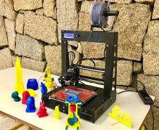 Estão disponíveis as seguintes oficinas: Impressão 3D.