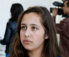 Sua colega, a aluna Júlia Seni, 14 anos, também do 9° ano da Escola Angelo Trevisan a ferramenta vai tornar mais prática a interação entre pais com a vida escolar dos estudantes
