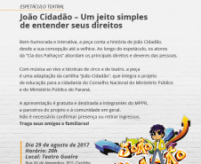 A estreia, marcada para 29 de agosto, às 20 horas, no grande auditório do Teatro Guaíra, será aberta à população, com entrada gratuita. 