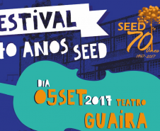 Estudantes da rede pública estadual de ensino e unidades conveniadas mostram seus talentos na dança, música e artes durante comemoração marcada para o dia 5 de setembro, no Teatro Guaíra, em Curitiba. A iniciativa faz parte da programação dos 70 anos da Secretaria de Estado da Educação e tem como objetivo valorizar e divulgar os talentos dos jovens alunos da rede paranaense.