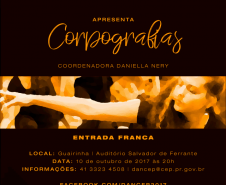O Grupo de Dança do Colégio Estadual do Paraná, o DanCEP, estreia no próximo dia 10, em Curitiba, seu novo espetáculo chamado “Corpografias”. A apresentação começa às 20h no Guairinha, com entrada franca.