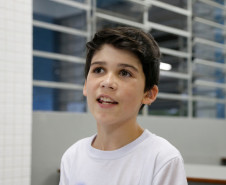 Murilo Santos Ferreira, 9 anos, estudava em uma escola regular antes de ser matriculado na Escola Guilherme Eduardo Jacobucci
