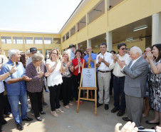O governador Beto Richa entregou nesta quarta-feira (25) as obras de reconstrução do Colégio Estadual Professor Sílvio Tavares, o maior e mais antigo de Cambará, no Norte Pioneiro