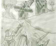 Os estudantes do 8° ano do Colégio Estadual São Paulo Apóstolo, em Curitiba, trabalharam ao longo do segundo trimestre a obra “O Engenhoso Fidalgo Dom Quixote de La Mancha”, do escritor espanhol Miguel de Cervantes. A metodologia permitiu aos alunos o aprofundamento na vida e obra do escritor e também em diversos gêneros textuais.