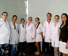 Estudantes do curso técnico em Enfermagem do Colégio Estadual Campo Sales, em Campina Grande do Sul (Região Metropolitana de Curitiba), participam da segunda edição da Semana de Saúde do Trabalhador do Sistema Penitenciário no Complexo Penitenciário de Piraquara, também na região metropolitana.