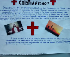 Trabalhos de estudantes do Colégio Estadual Nossa Senhora de Fátima.