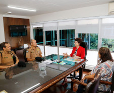 Na manhã desta quarta-feira (07), a secretária se reuniu com o comando do 12o Batalhão da PM, responsável pela segurança do bairro Vila Izabel, onde a secretaria está instalada.