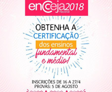 Já está disponível o material didático para quem quer se preparar para as provas do Exame Nacional para Certificação de Competência de Jovens e Adultos (Encceja) 2018. O Exame é voltado para pessoas que não conseguiram concluir seus estudos na idade correta e agora desejam obter certificação no Ensino Fundamental ou Ensino Médio.